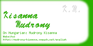 kisanna mudrony business card